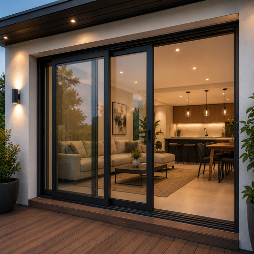 Cozy modern home Sliding Glass Door