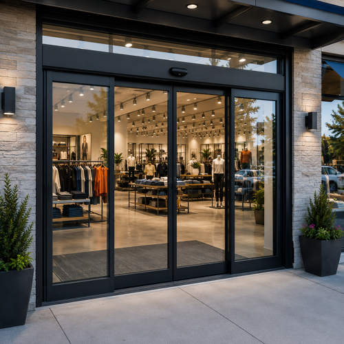 Modern Retail Store Sliding Doors